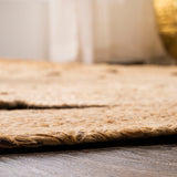JONATHAN Y Dahlia Round Natural Jute Boho Circle Area Rug