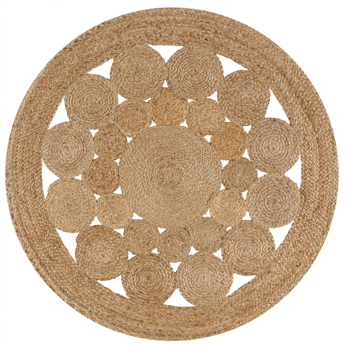 JONATHAN Y Dahlia Round Natural Jute Boho Circle Area Rug