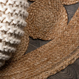 JONATHAN Y Dahlia Round Natural Jute Boho Circle Area Rug