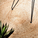 JONATHAN Y Eden Round Natural Jute Boho Circle Area Rug