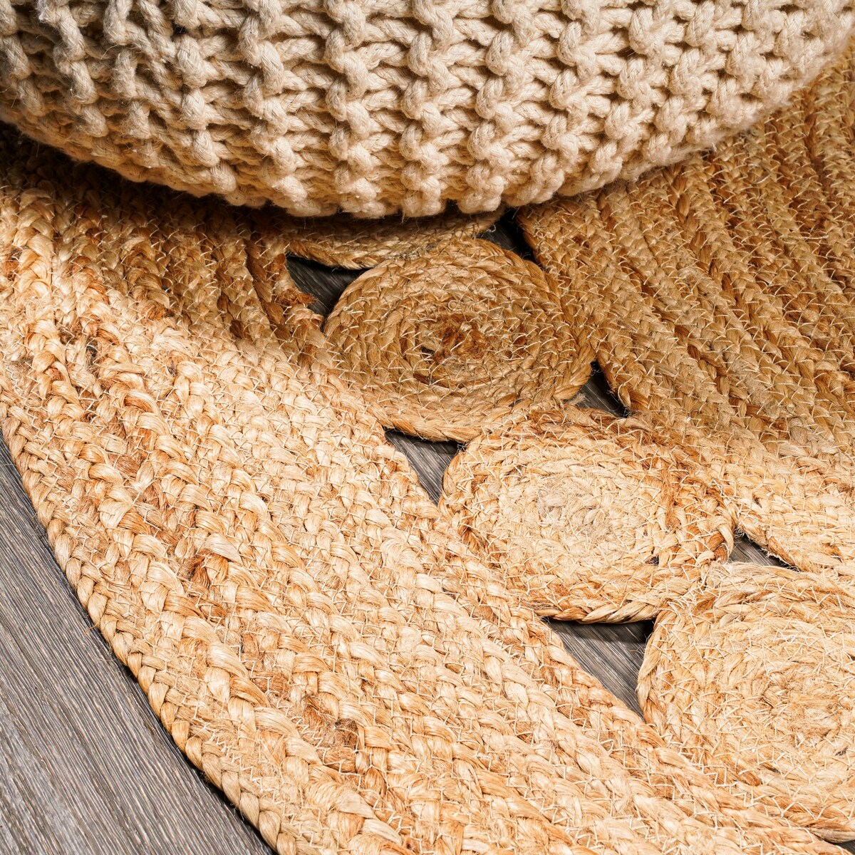 JONATHAN Y Eden Round Natural Jute Boho Circle Area Rug