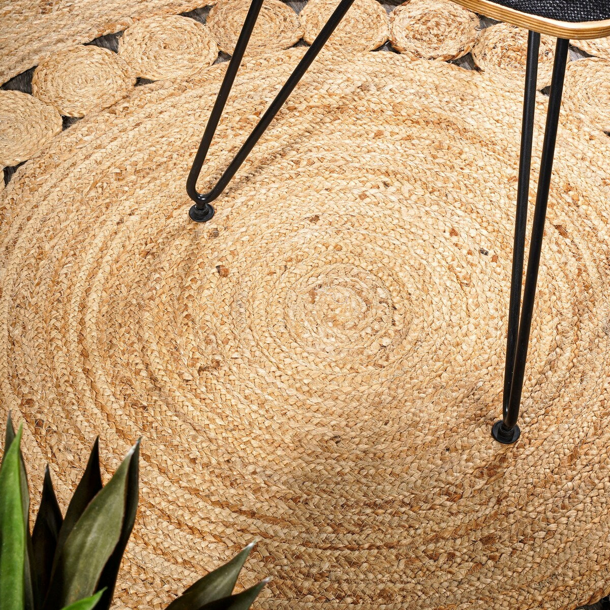 JONATHAN Y Eden Round Natural Jute Boho Circle Area Rug