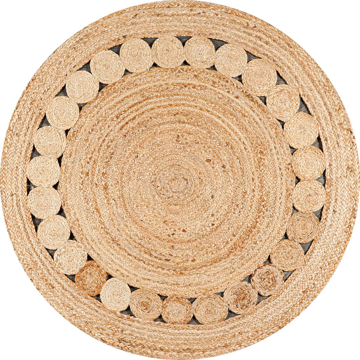 JONATHAN Y Eden Round Natural Jute Boho Circle Area Rug