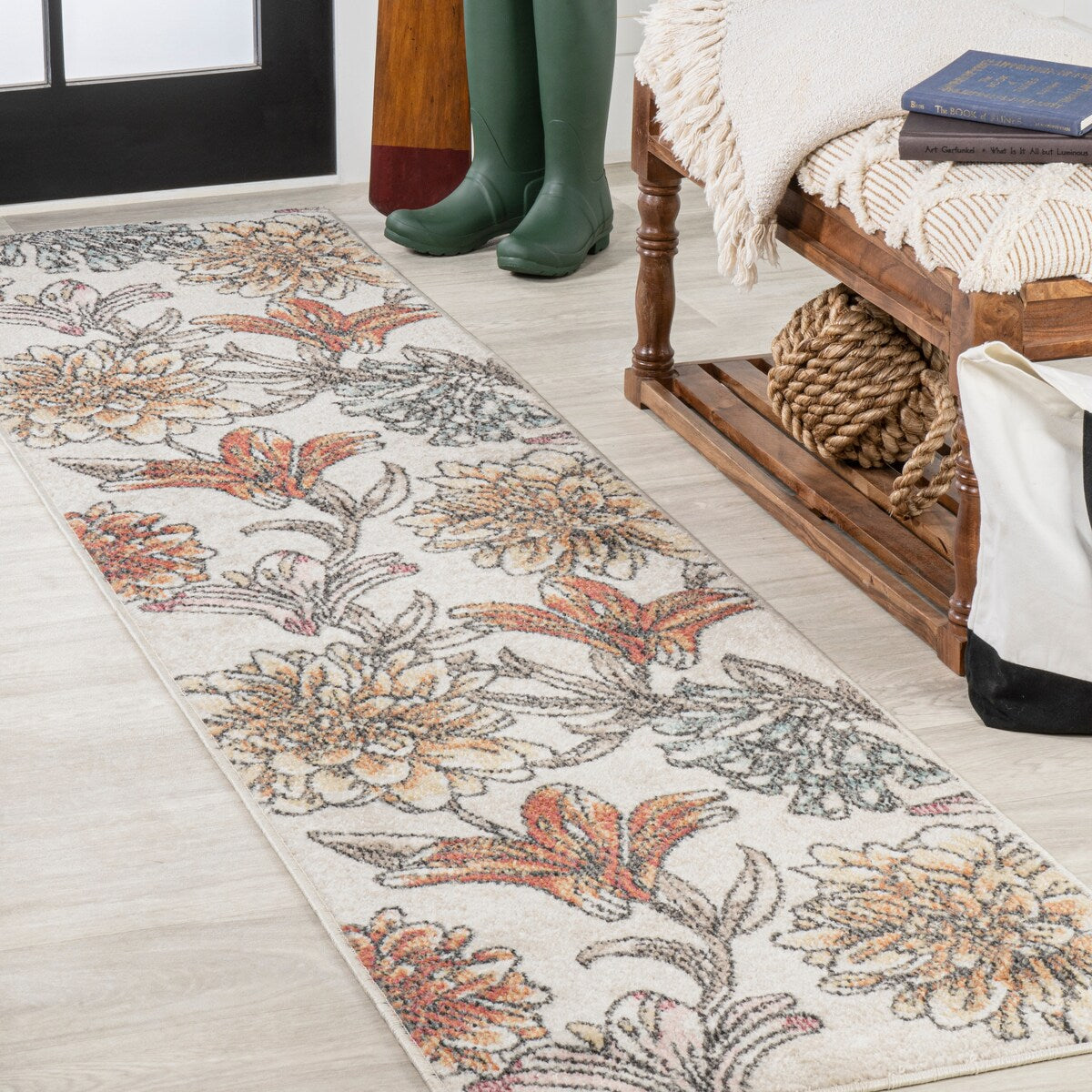 JONATHAN Y Dizi Modern Botanical Flower Area Rug