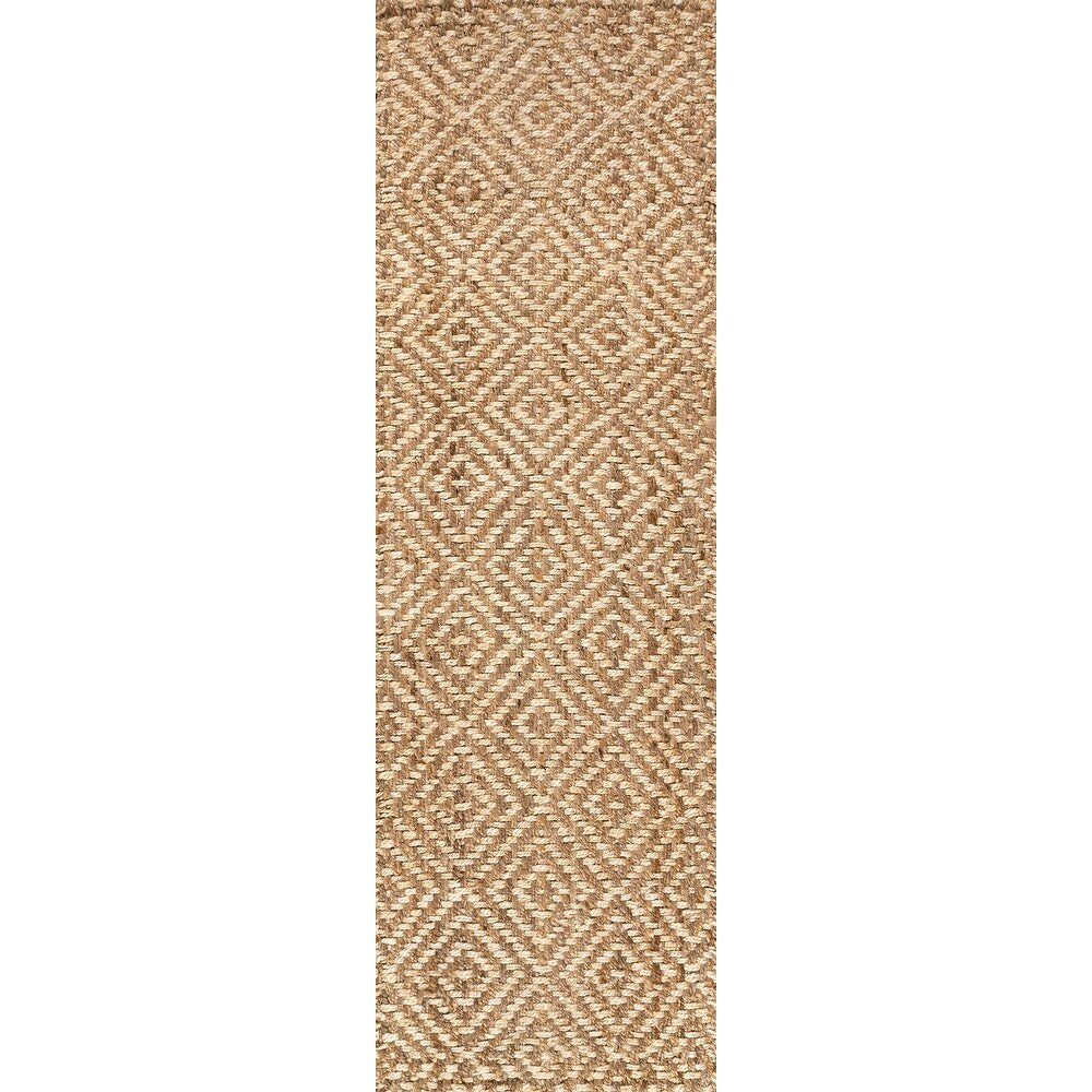 JONATHAN Y Espina Hand Woven Diamond Chunky Jute Area Rug
