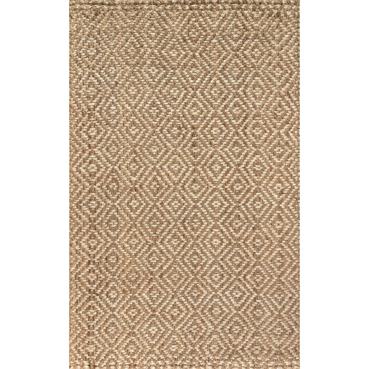 JONATHAN Y Espina Hand Woven Diamond Chunky Jute Area Rug
