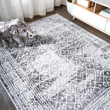 JONATHAN Y Illi Moroccan Geometric Distressed Area Rug