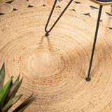 JONATHAN Y Isla Round Natural Jute hippie Circle Area Rug