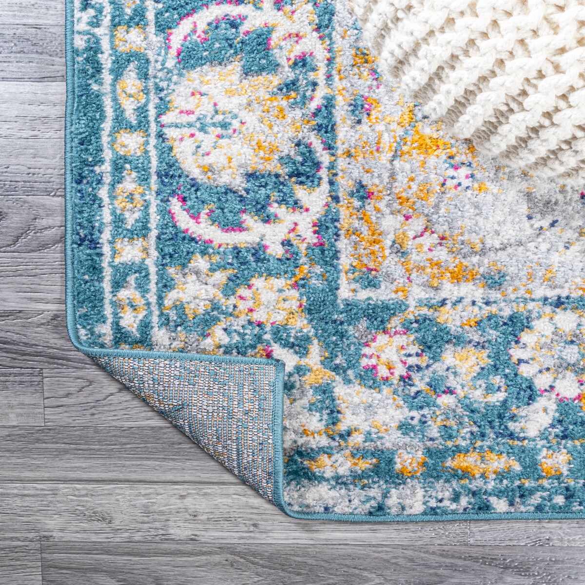 JONATHAN Y Kirman Bohemian Cottage Medallion Area Rug