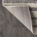 JONATHAN Y Lyla Offset Stripe Gray/Cream Area Rug