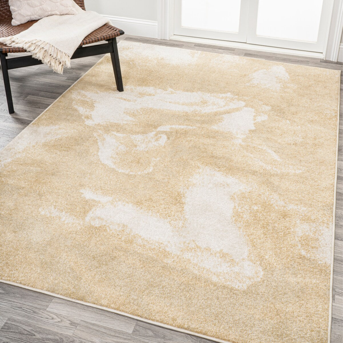 JONATHAN Y Marmo Abstract Two-Tone Modern Area Rug