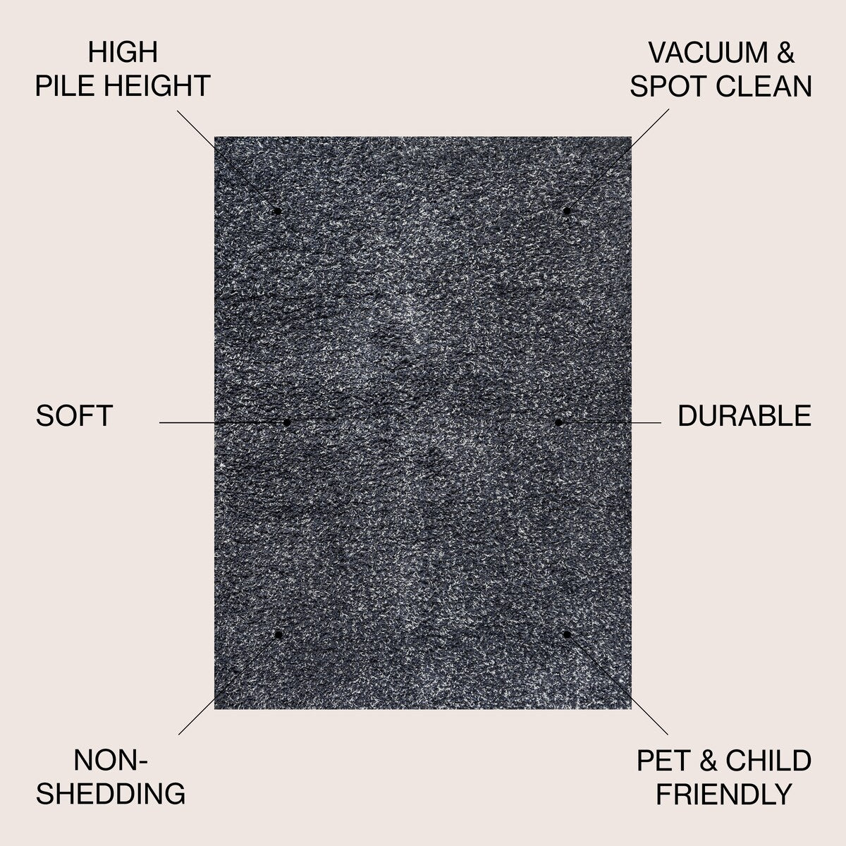 JONATHAN Y Modern Shag Plush Area Rug