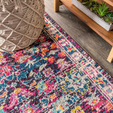 JONATHAN Y Traditional Persian Boho Floral Area Rug