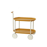 JYCC-YEL Movable Small Pushcart Small Cart Double Layered Coffee Table Leisure Modern Living Room