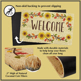 J&M Bye Felicia Vinyl Back Coir Doormat 18x30 - 18x30"