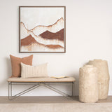 Jace Cream w/ Beige Stripe Lumbar Decorative Pillow Cover