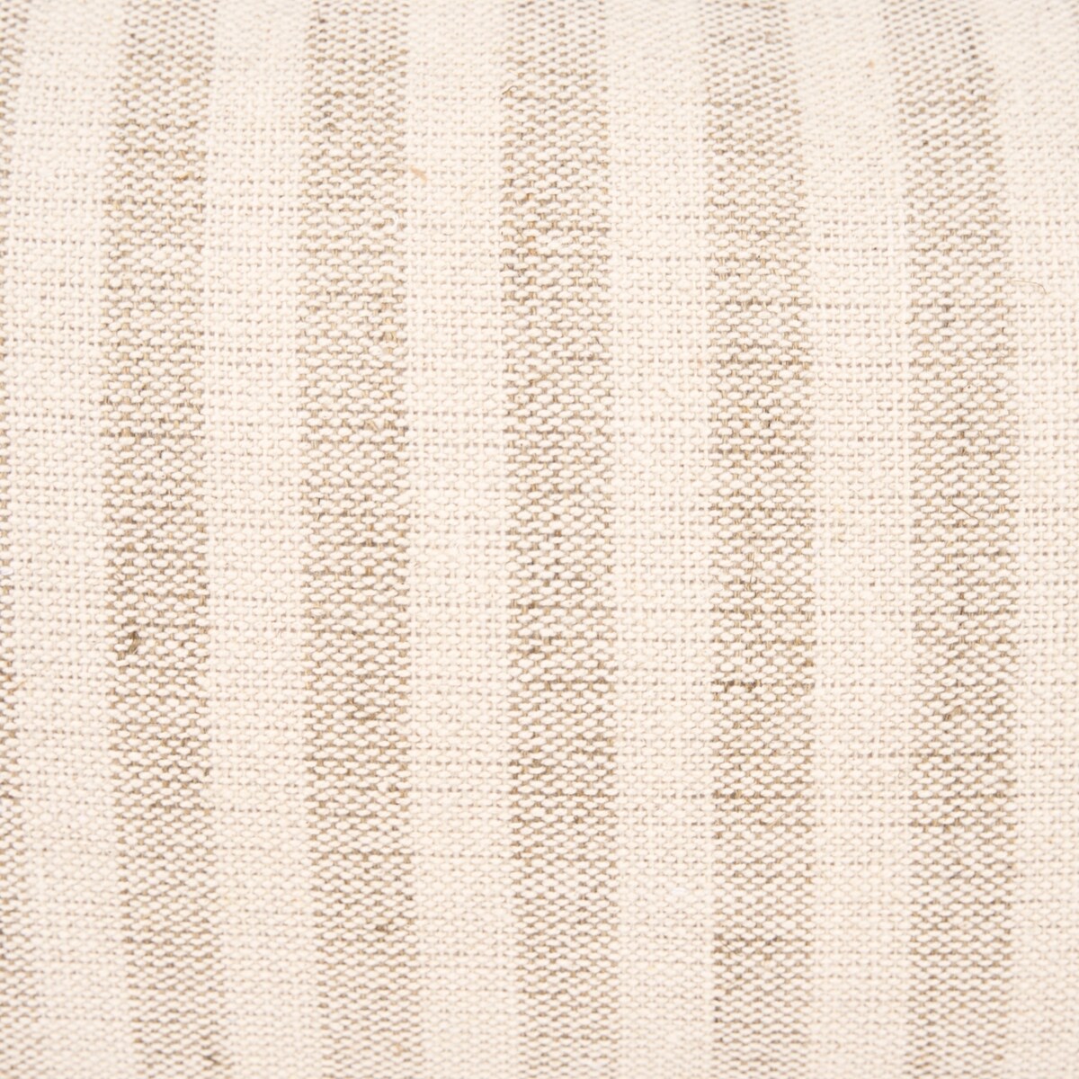 Jace Cream w/ Beige Stripe Lumbar Decorative Pillow Cover