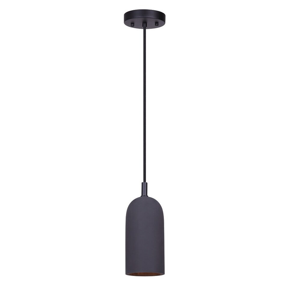 Jack 1 Light Pendant, Black Finish
