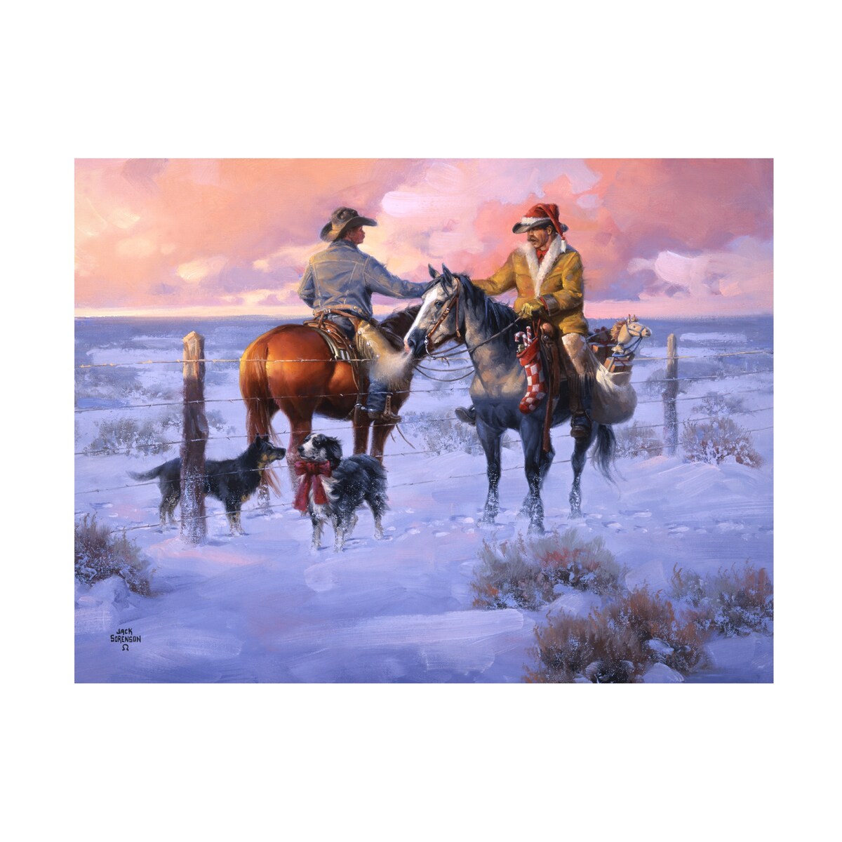 Jack Sorenson 'Sharin Christmas with the Neighbors' Canvas Art