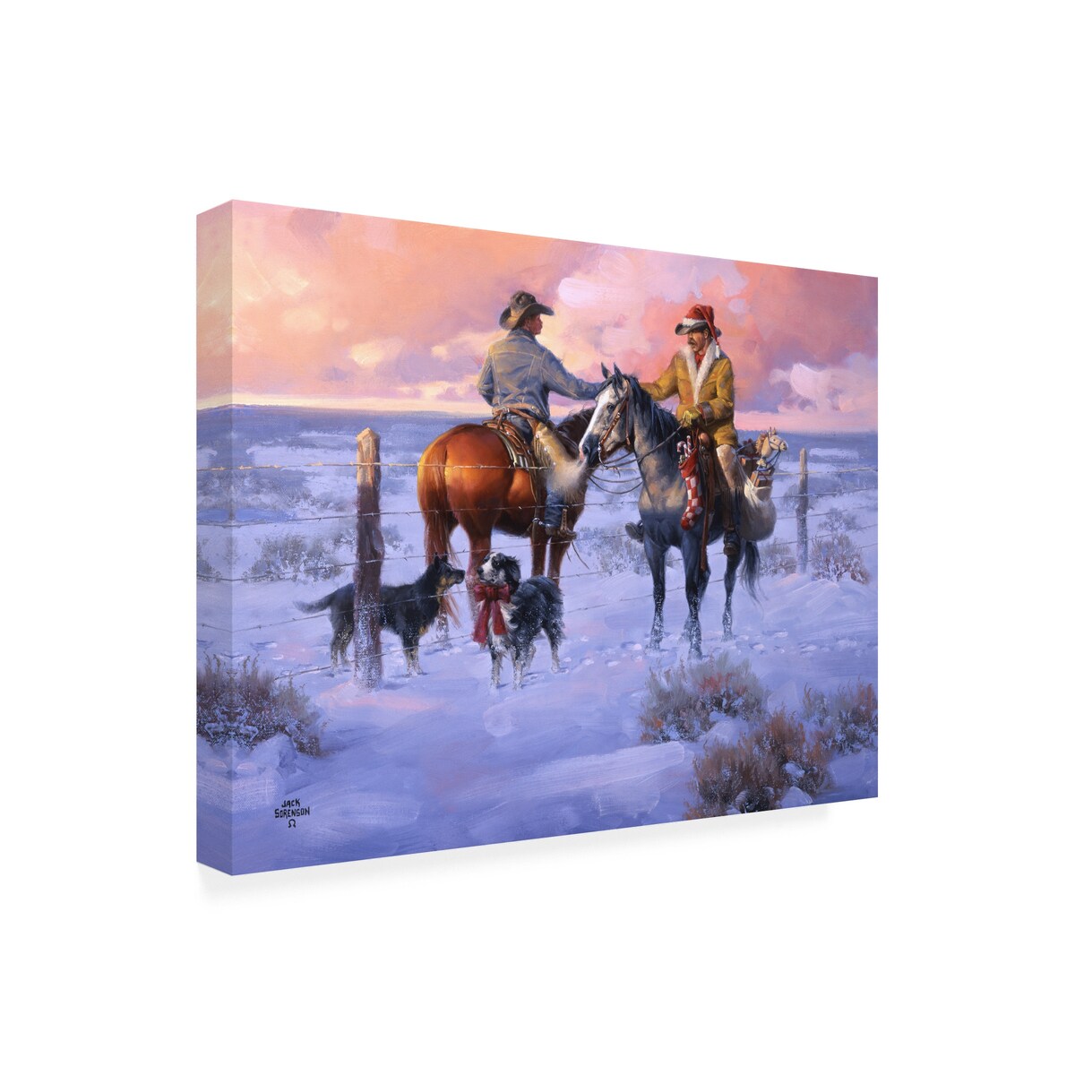 Jack Sorenson 'Sharin Christmas with the Neighbors' Canvas Art