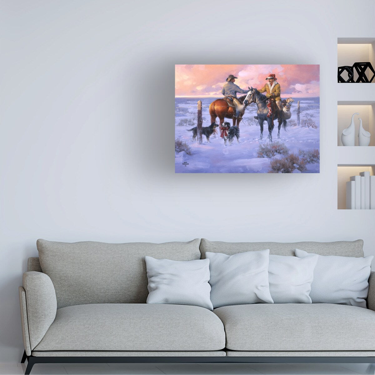 Jack Sorenson 'Sharin Christmas with the Neighbors' Canvas Art