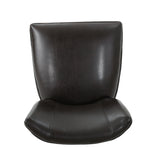 Jackie Contemporary Bonded Leather Dining Chair with Nailhead Accents by Christopher Knight Home
