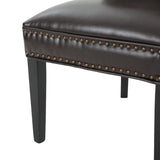 Jackie Contemporary Bonded Leather Dining Chair with Nailhead Accents by Christopher Knight Home
