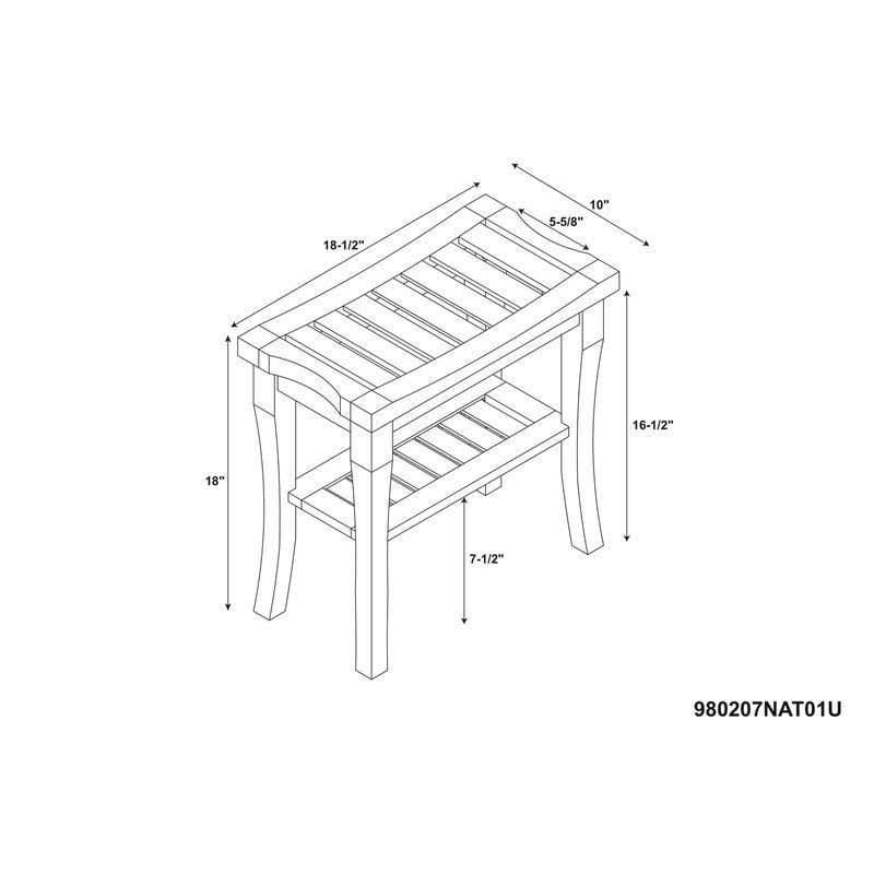 Bracken Bamboo Stool - Natural