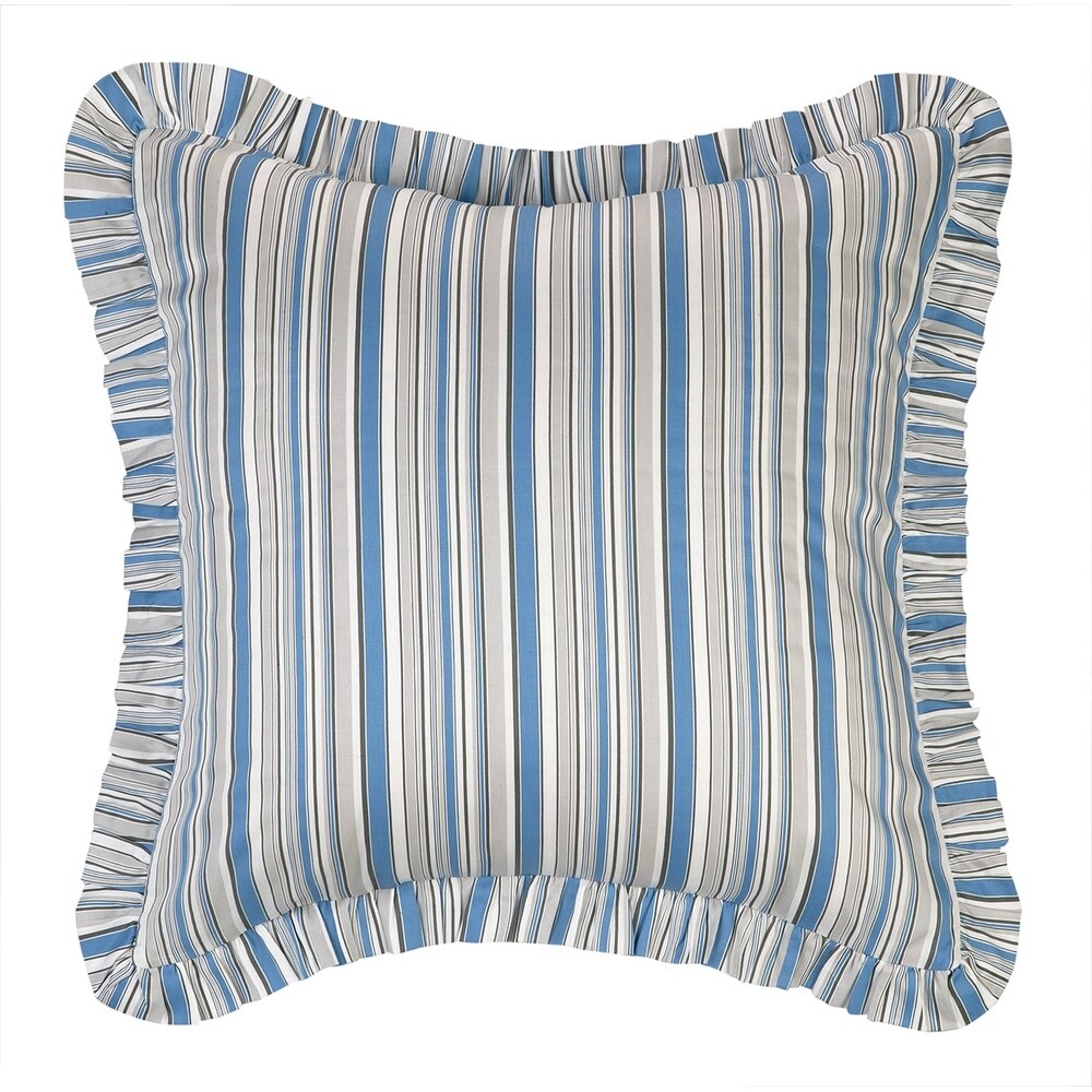 Jacobean Blue Euro Sham by Laurel and Mayfair