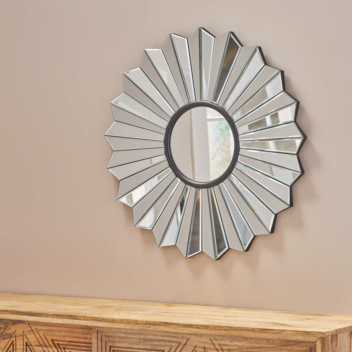 Jacques Glam Flower Wall Mirror by Christopher Knight Home - N/A