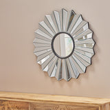 Jacques Glam Flower Wall Mirror by Christopher Knight Home - N/A