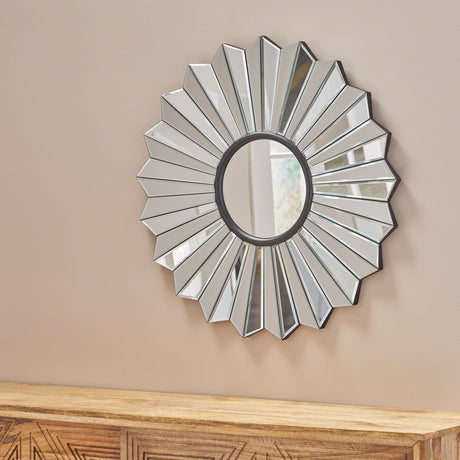 Jacques Glam Flower Wall Mirror by Christopher Knight Home - N/A