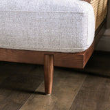 Jacques Mid Century Modern Rattan Loveseat with Pillow Back by Furniture of America