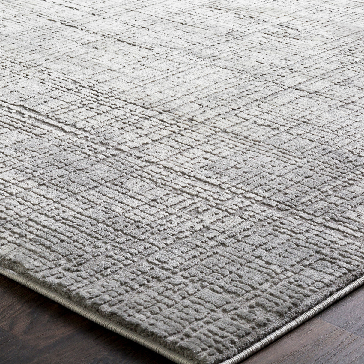 Jaden Tonal Abstract Grey Area Rug - 6'7" x 9'6"