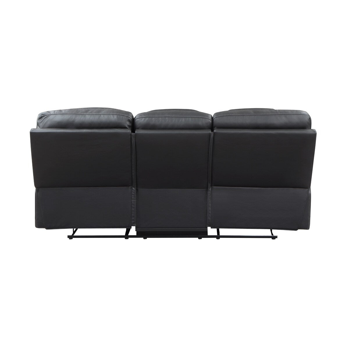 Jalen Gray Faux Leather Double Reclining Sofa