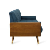 Jalon Mid-century Modern Tufted Fabric Sofa by Christopher Knight Home