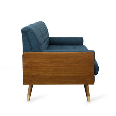 Jalon Mid-century Modern Tufted Fabric Sofa by Christopher Knight Home