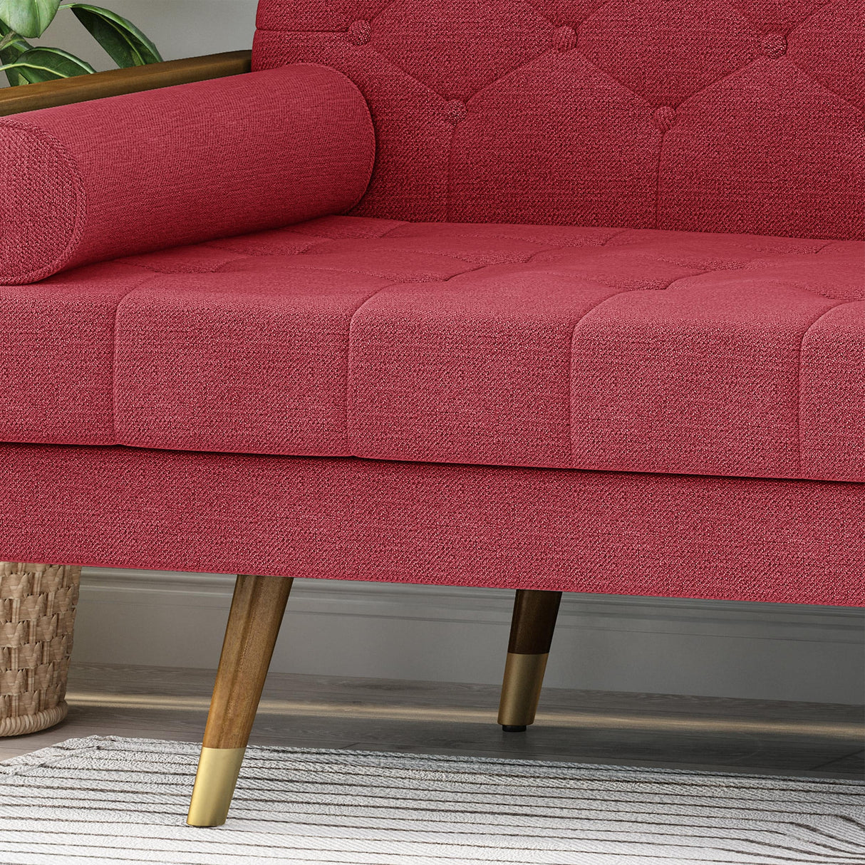Jalon Tufted Fabric Sofa by Christopher Knight Home