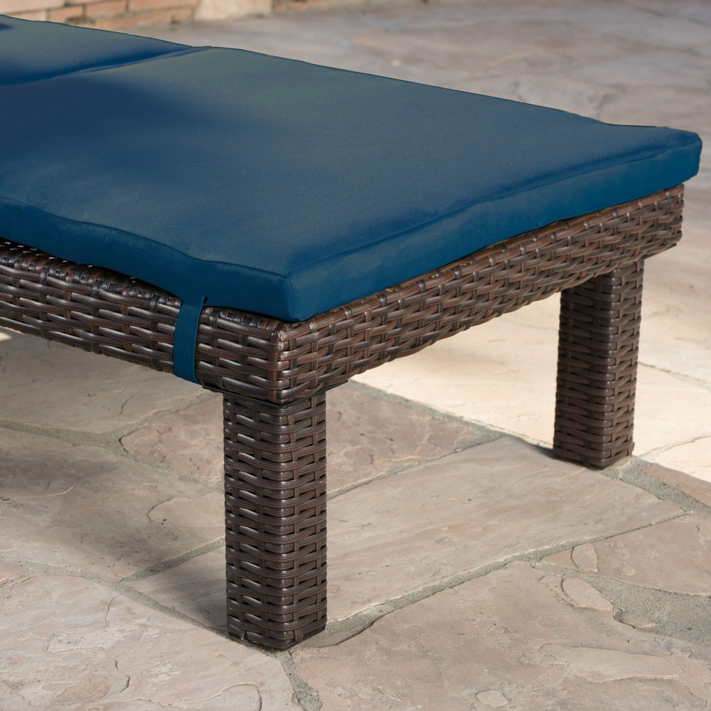 Jamaica Outdoor Chaise Lounge with Cushion by Christopher Knight Home
