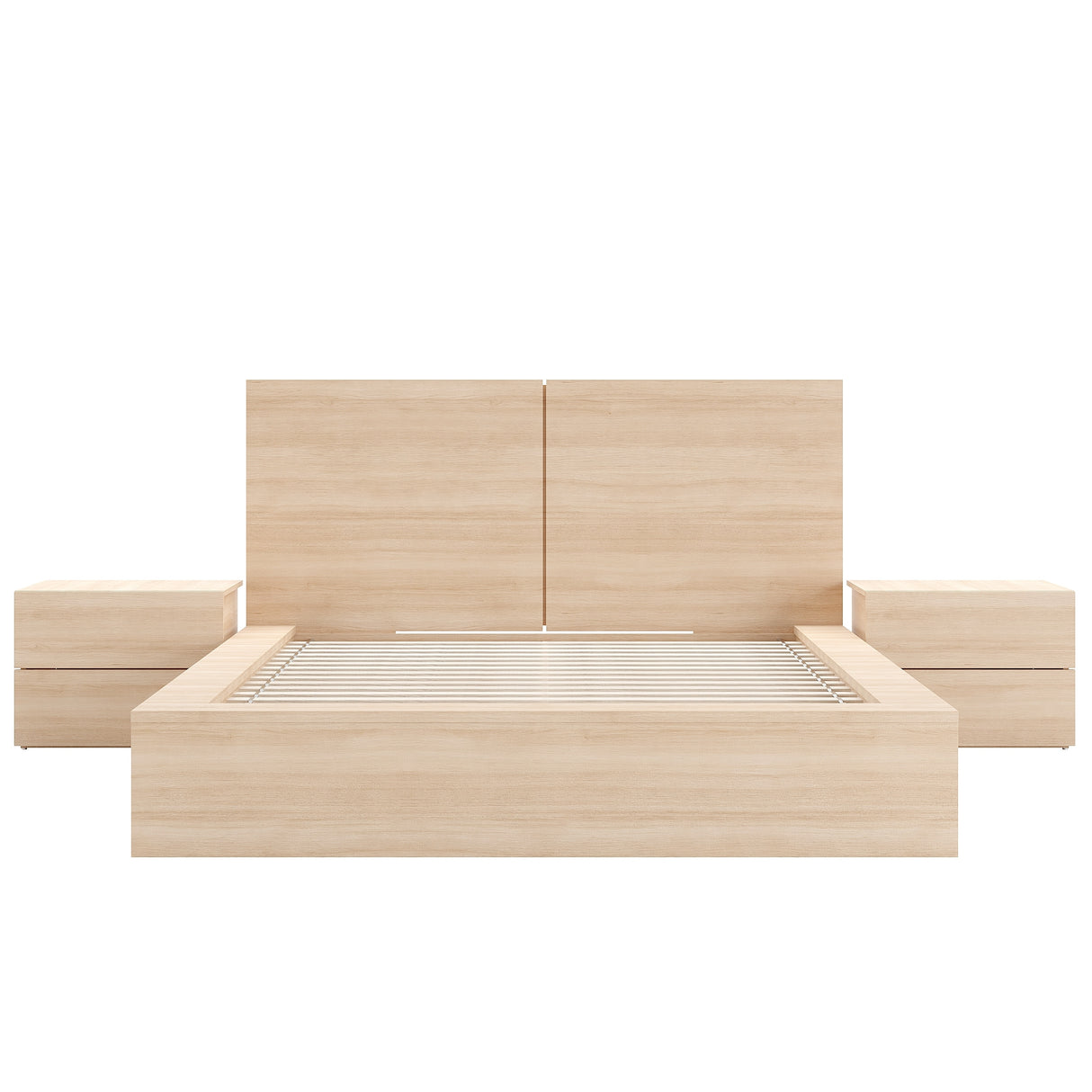 James 4-Piece Bedroom Set with Bed, Headboard, and 2 Nightstands