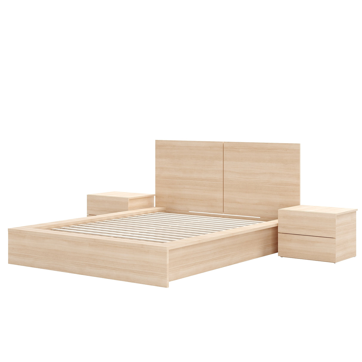 James 4-Piece Bedroom Set with Bed, Headboard, and 2 Nightstands