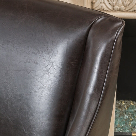 James Contemporary Bonded Leather Upholstered Dining Chair by Christopher Knight Home