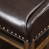 James Contemporary Bonded Leather Upholstered Dining Chair by Christopher Knight Home