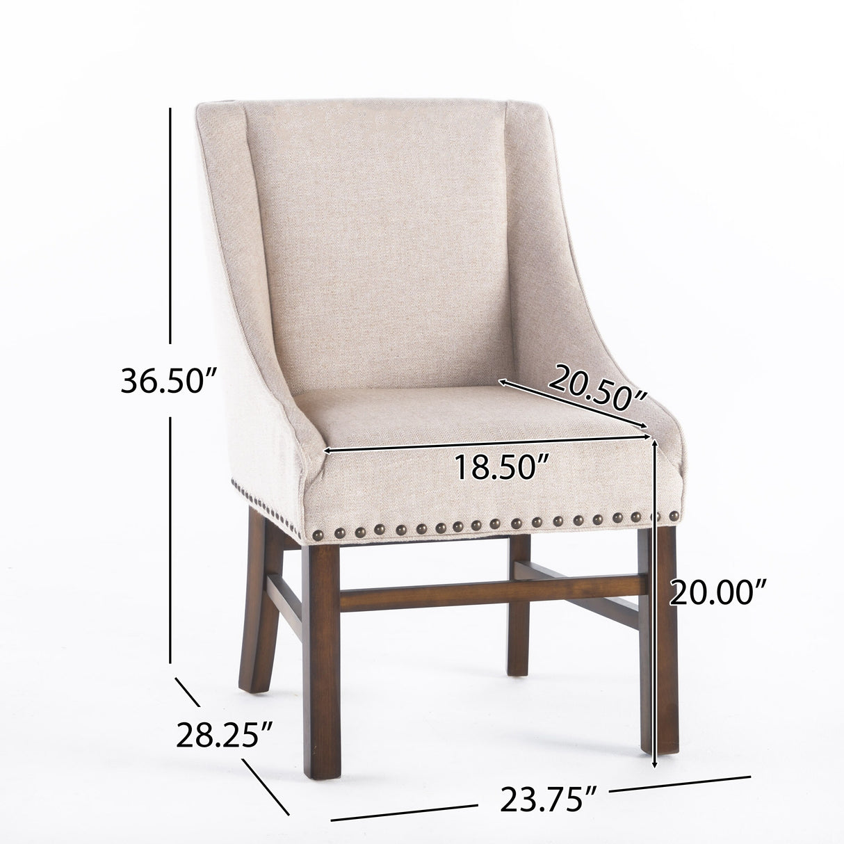 James Contemporary Fabric Upholstered Dining Chairs (Set of 2) by Christopher Knight Home