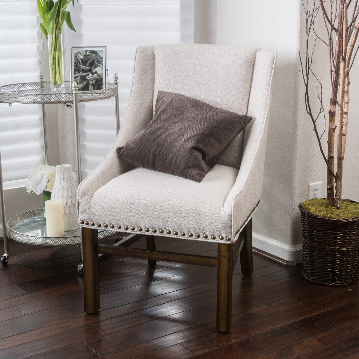James Contemporary Upholstered Dining Chair by Christopher Knight Home