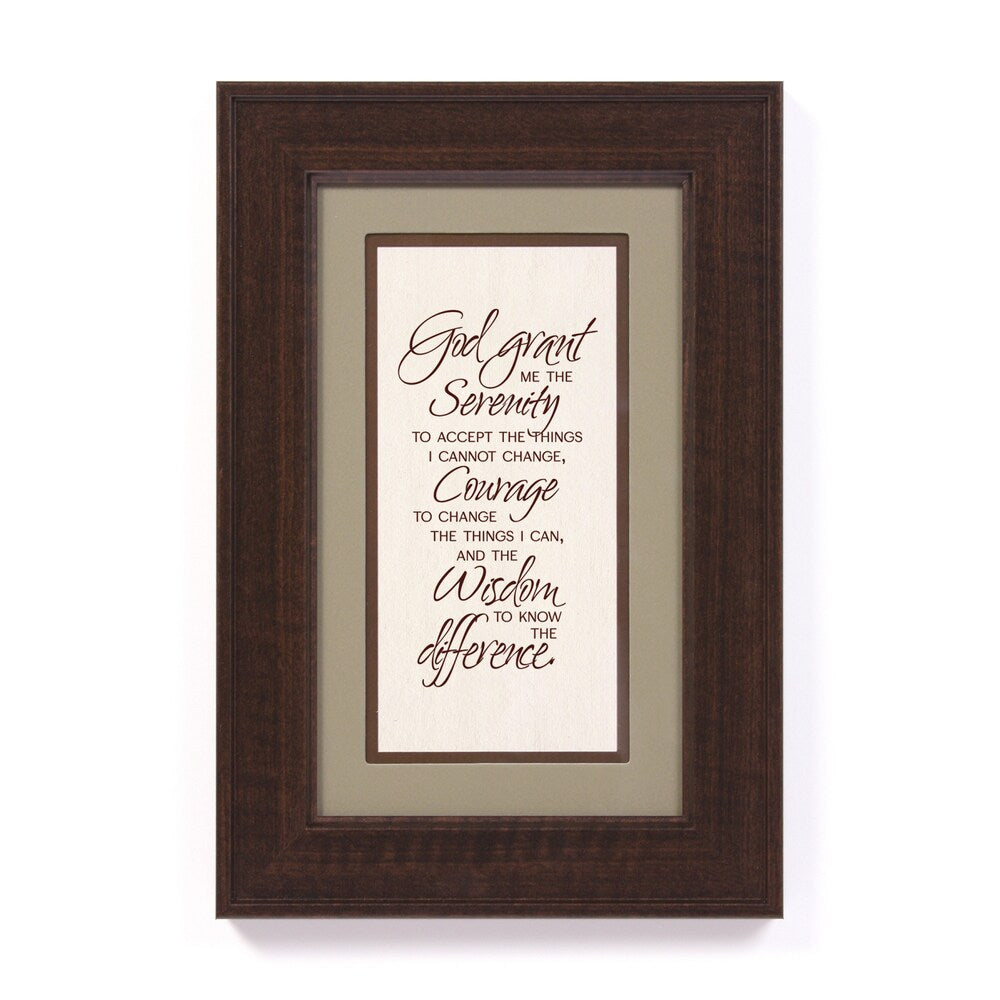 James Lawrence 'Serenity Prayer' Inspirational Framed Wall Art - Brown