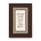 James Lawrence 'Serenity Prayer' Inspirational Framed Wall Art - Brown