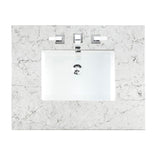 James Martin Addison 102" Double Sink Bathroom Vanity Suite, Mid-Century Acacia with 3cm Eternal Jasmine Pearl Quartz Top