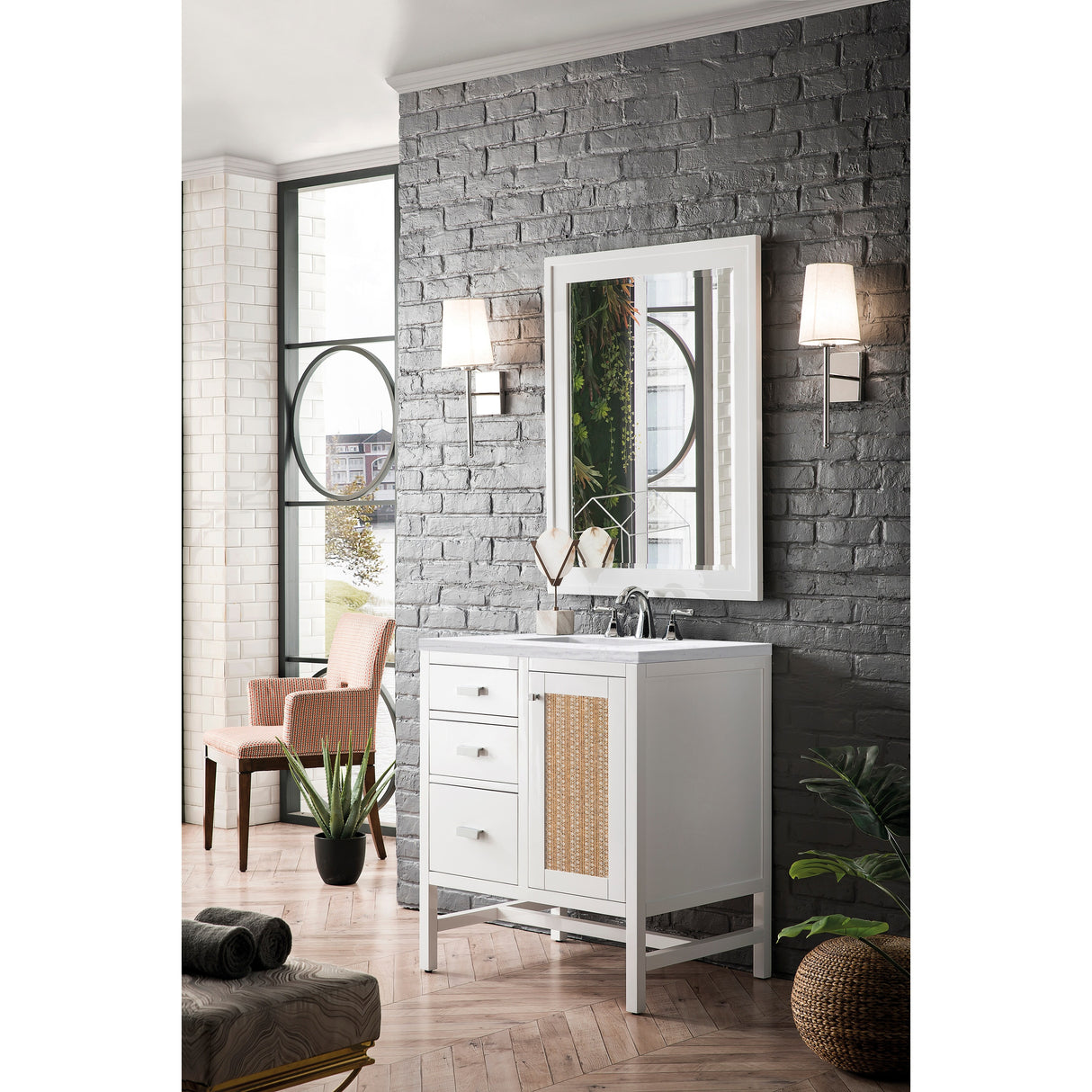 James Martin Vanities Addison 30" Single Vanity, Glossy White