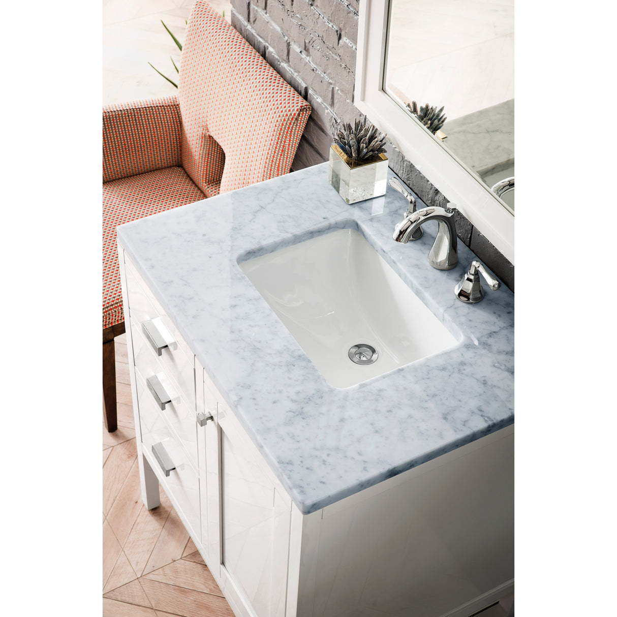 James Martin Vanities Addison 30" Single Vanity, Glossy White